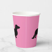 Gobelets En Papier Cheveux longs Dachshund - Silhouette 1 (Droite)