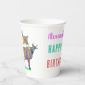 Gobelets En Papier Chèvres colorées Fête d'anniversaire personnalisée (Droite)
