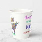 Gobelets En Papier Chèvres mignonnes 10ème anniversaire (Droite)