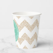 Gobelets En Papier Chevron 75e anniversaire Célébration Choisir la co (Verso)