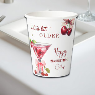 Gobelets En Papier Chic A Tini Un Peu Plus Vieux Cherry Martini 21e A