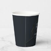 Gobelets En Papier Chic Black Gold Custom Retirement Party (Droite)
