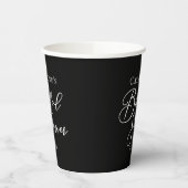 Gobelets En Papier Chic Black White Bridal Shower Personalized (Gauche)