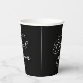 Gobelets En Papier Chic Black White Bridal Shower Personalized (Droite)