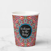 Gobelets En Papier Chic Custom Star Mosaic Kaleidoscope Art Motif (Gauche)