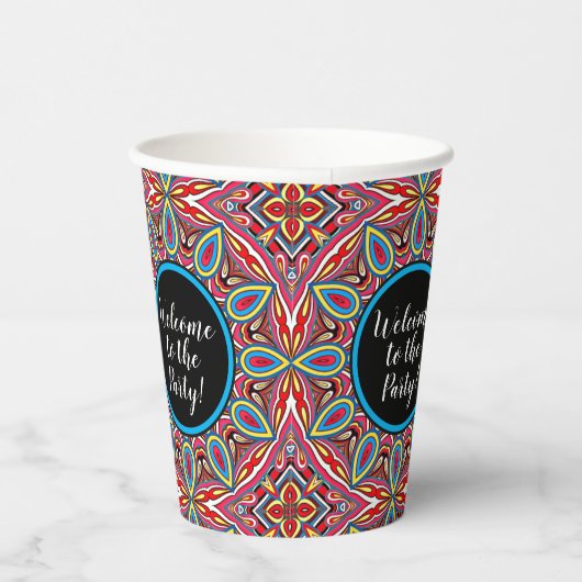 Gobelets En Papier Chic Custom Star Mosaic Kaleidoscope Art Motif (Droite)