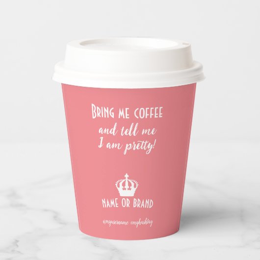 Gobelets En Papier Chic Fun Style Moderne (Recto)