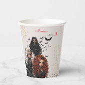 Gobelets En Papier Chic glam gothique effrayant filles fête d'anniver (Recto)