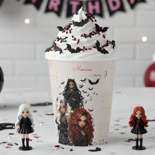 Gobelets En Papier Chic glam gothique effrayant filles fête d'anniver
