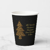 Gobelets En Papier Chic Holiday Leopard Tree Design (Recto)