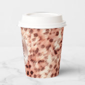 Gobelets En Papier Chic Joli Rose Gold Leopard (Gauche)
