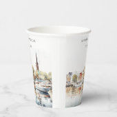 Gobelets En Papier Chic Mariage d'aquarelle Annapolis Maryland (Droite)