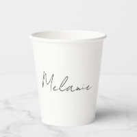 Chic Moderne Minimaliste Nom Lettre À La Main