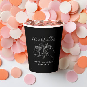 Gobelets En Papier Chic Noir Un Peu Plus Vieux Martini Fête d'Anniver