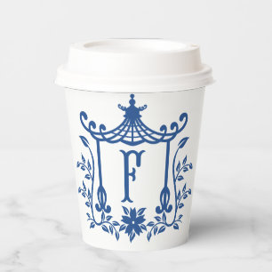 Gobelets En Papier Chic Pagode Monogramme F Coupes de papier