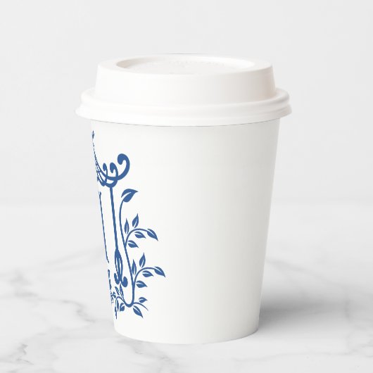 Gobelets En Papier Chic Pagode Monogramme N Coupes en papier (Gauche)