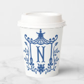 Gobelets En Papier Chic Pagode Monogramme N Coupes en papier (Recto)