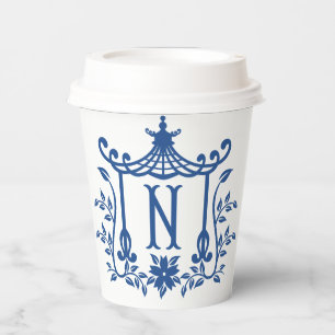Gobelets En Papier Chic Pagode Monogramme N Coupes en papier