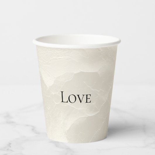 Gobelets En Papier Chic Pearl Glam Mariage ivoire (Recto)