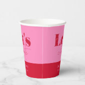 Gobelets En Papier Chic rose rouge Parties scintillant Anniversaire F (Droite)