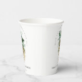 Gobelets En Papier Chic Tropical Aquarelle Palm Trees Fête des mariée (Droite)