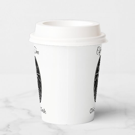 Gobelets En Papier Chic White & Black Stylish Winter Event Paper Cup (Droite)