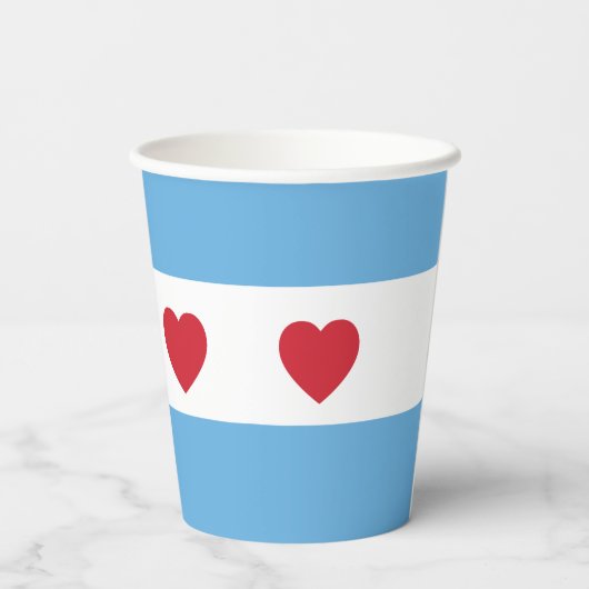 Gobelets En Papier Chicago Love | Tasses en papier (Verso)