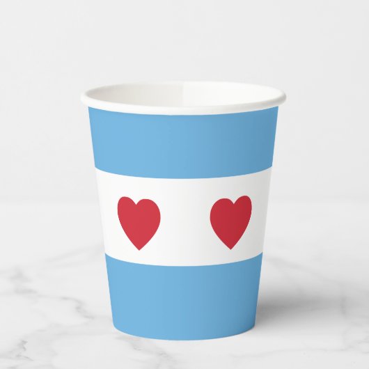 Gobelets En Papier Chicago Love | Tasses en papier (Gauche)