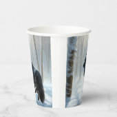 Gobelets En Papier Chien à neiger belge Noël (Droite)