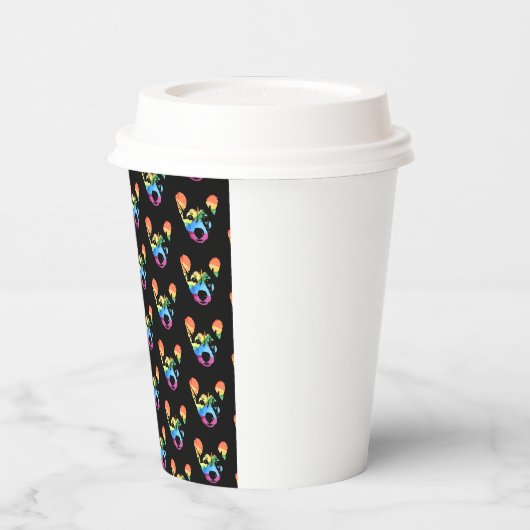 Gobelets En Papier Chien arc-en-ciel, tasses en papier (Gauche)