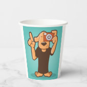 Gobelets En Papier Chien Avec Caméra (Recto)