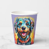 Gobelets En Papier Chien avec des lunettes (Recto)