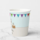 Gobelets En Papier Chien berger allemand blanc Anniversaire coloré (Gauche)