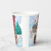 Gobelets En Papier Chien berger allemand dans la neige Maison de chie (Droite)