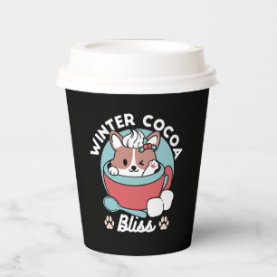 Gobelets En Papier Chien dans la Mug Festive pour Vibes de vacances -