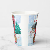 Gobelets En Papier Chien de caniche dans la neige Maison de chien de  (Gauche)