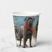 Gobelets En Papier Chien de Corso en canne à neige Noël (Verso)