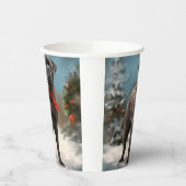 Gobelets En Papier Chien de Corso en canne à neige Noël (Gauche)