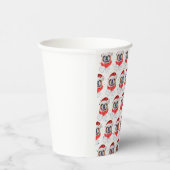 Gobelets En Papier Chien de race anglaise Bulldog Noël (Droite)