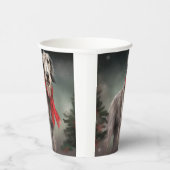 Gobelets En Papier Chien de Wolfhound à Noël de neige (Droite)