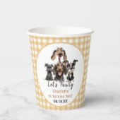 Gobelets En Papier Chien Faisons Pawty Anniversaire (Verso)