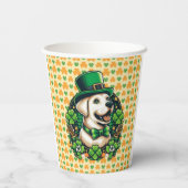 Gobelets En Papier Chien mignon de la Saint Patrick (Verso)