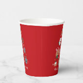 Gobelets En Papier Chien Thème Rouge Noël (Droite)