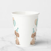 Gobelets En Papier Chiens de caniche normaux d'anniversaire (Gauche)