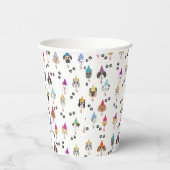 Gobelets En Papier Chiens de fête d'anniversaire Pawty mignons (Droite)