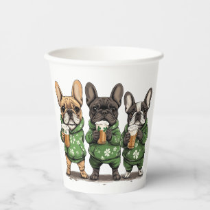 Gobelets En Papier Chiens de la Fête de la Saint-Patrick