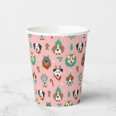Gobelets En Papier Chiens de Noël en Accessoires de vacances Motif (Gauche)