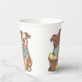 Gobelets En Papier Chiens taureaux de Pâques (Gauche)