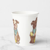 Gobelets En Papier Chiens taureaux de Pâques (Droite)