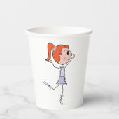 Gobelets En Papier Chiffre de la princesse mignonne Ballerina (Recto)